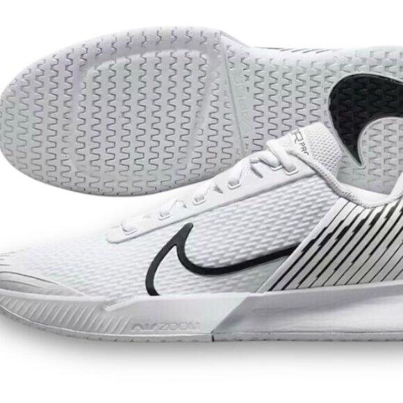 Nike Zoom Vapor Pro 2 HC Mens Tennis Shoes White/Black DR6191 101 NEW - Picture 1 of 8